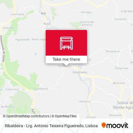 Ribaldeira - Lrg. António Teixeira Figueiredo mapa