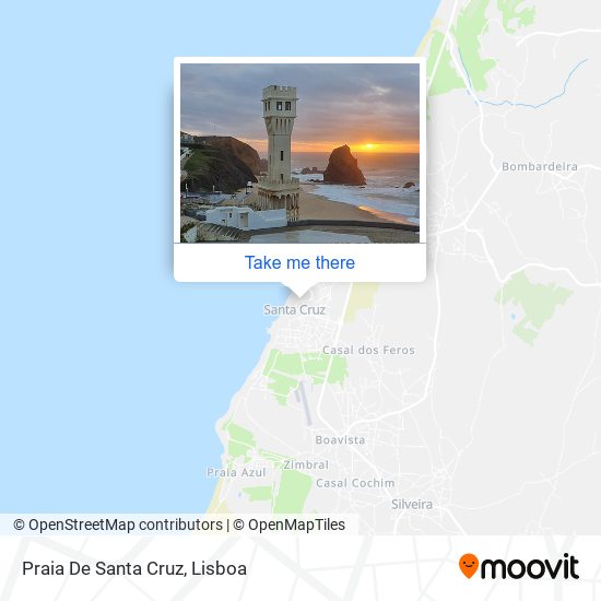 Praia De Santa Cruz mapa