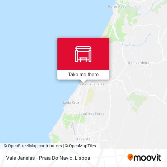 Vale Janelas - Praia Do Navio map