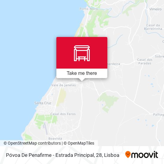 Póvoa De Penafirme - Estrada Principal, 28 mapa