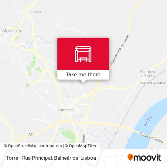 Torre - Rua Principal, Balneários mapa