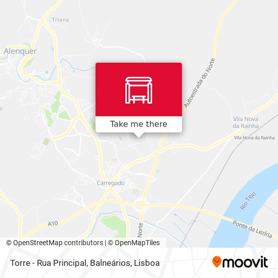 Torre - Rua Principal, Balneários mapa