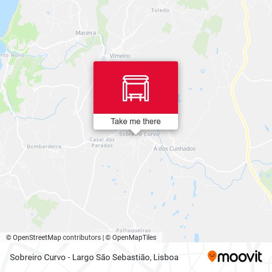 Sobreiro Curvo - Largo São Sebastião map