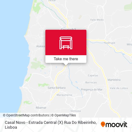 Casal Novo - Estrada Central (X) Rua Do Ribeirinho map