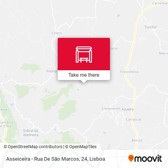 Asseiceira - Rua De São Marcos, 24 mapa