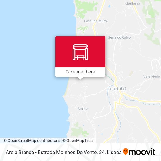 Areia Branca - Estrada Moinhos De Vento, 34 map