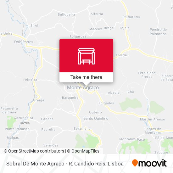 Sobral De Monte Agraço - R. Cândido Reis map