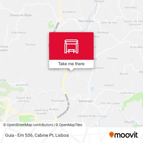 Guia - Em 536, Cabine Pt mapa