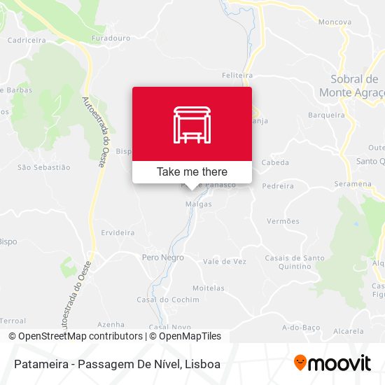 Patameira - Passagem De Nível map