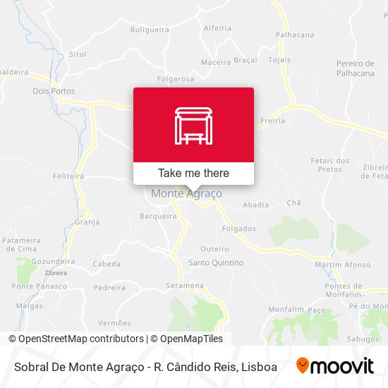 Sobral De Monte Agraço - R. Cândido Reis map