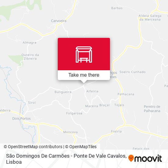 São Domingos De Carmões - Ponte De Vale Cavalos mapa