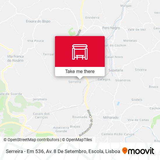 Serreira - Em 536, Av. 8 De Setembro, Escola map