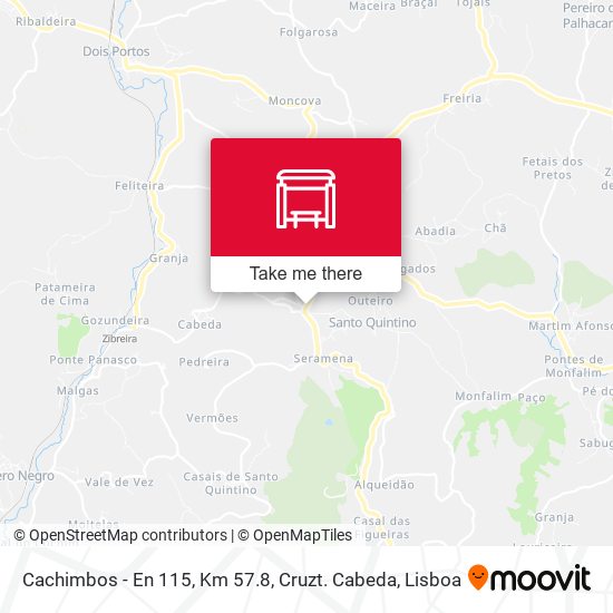 Cachimbos - En 115, Km 57.8, Cruzt. Cabeda mapa