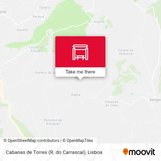 Cabanas de Torres (R. do Carrascal) map