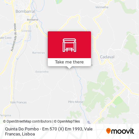 Quinta Do Pombo - Em 570 (X) Em 1993, Vale Francas map