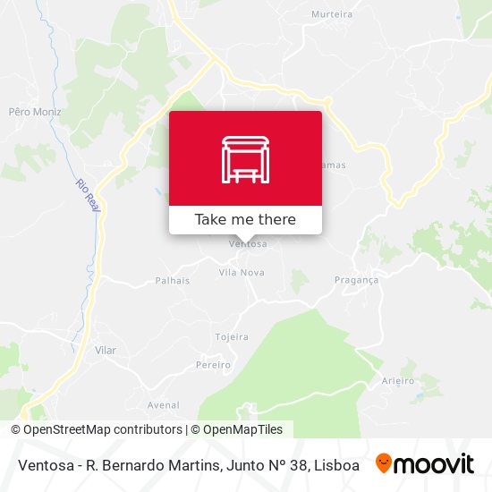 Ventosa - R. Bernardo Martins, Junto Nº 38 mapa