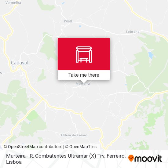 Murteira - R. Combatentes Ultramar (X) Trv. Ferreiro map
