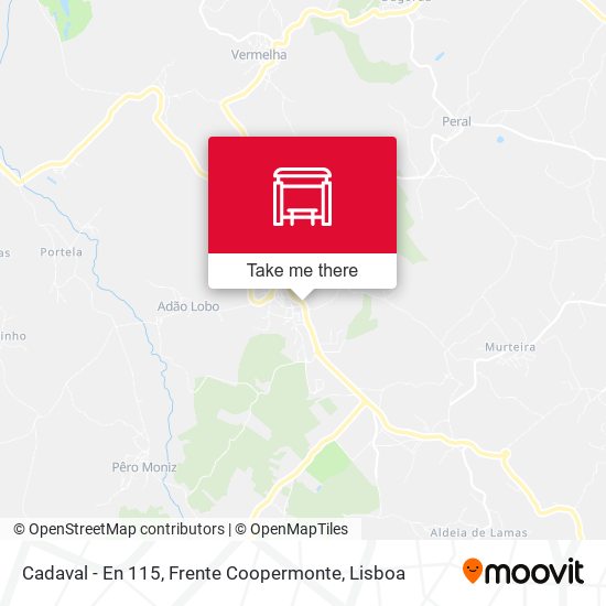 Cadaval - En 115, Frente Coopermonte map