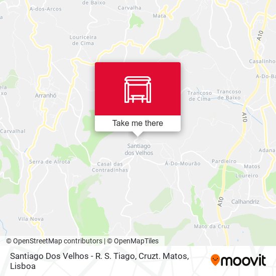 Santiago Dos Velhos - R. S. Tiago, Cruzt. Matos map