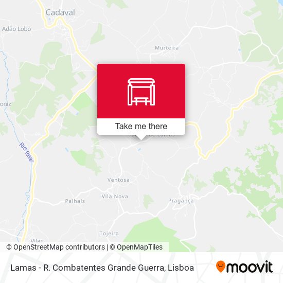 Lamas - R. Combatentes Grande Guerra map