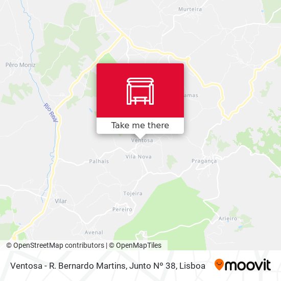 Ventosa - R. Bernardo Martins, Junto Nº 38 mapa