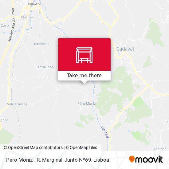 Pero Moniz - R. Marginal, Junto Nº69 map