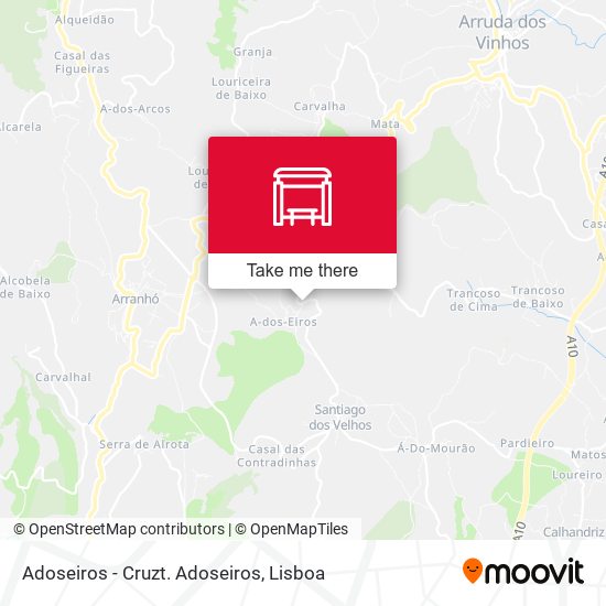 Adoseiros - Cruzt. Adoseiros mapa