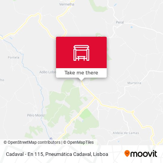 Cadaval - En 115, Pneumática Cadaval map