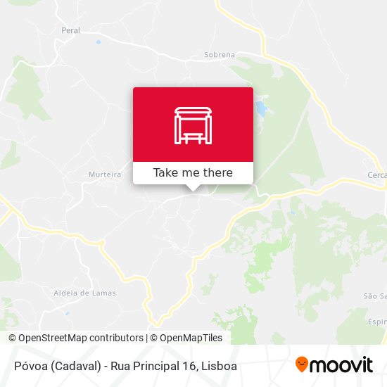 Póvoa (Cadaval) - Rua Principal 16 mapa