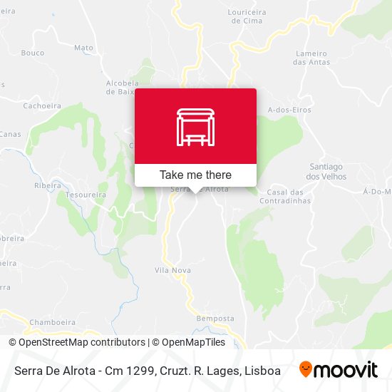 Serra De Alrota - Cm 1299, Cruzt. R. Lages map