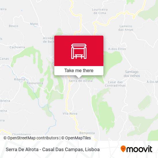 Serra De Alrota - Casal Das Campas mapa