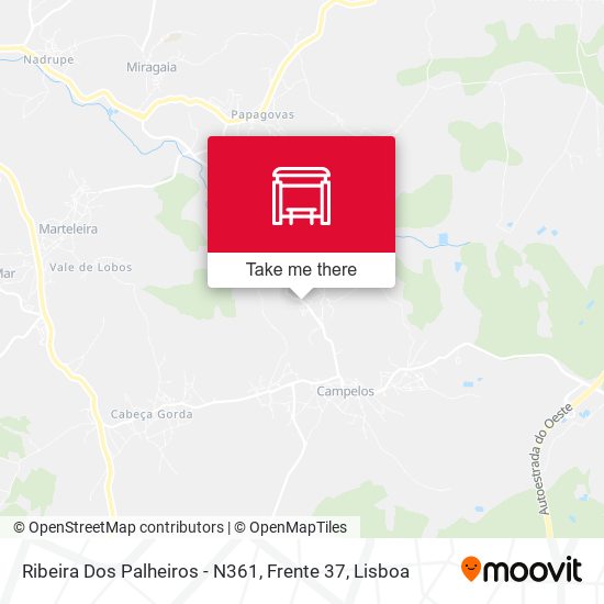 Ribeira Dos Palheiros - N361, Frente 37 map