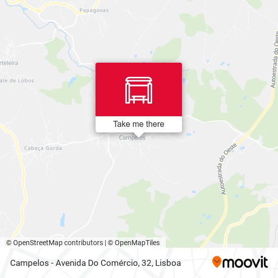 Campelos - Avenida Do Comércio, 32 map
