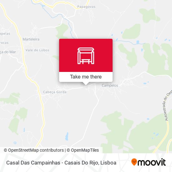 Casal Das Campainhas - Casais Do Rijo mapa