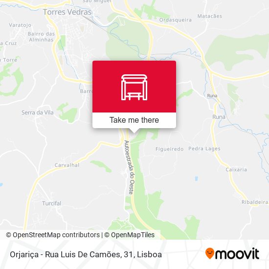 Orjariça - Rua Luis De Camões, 31 map