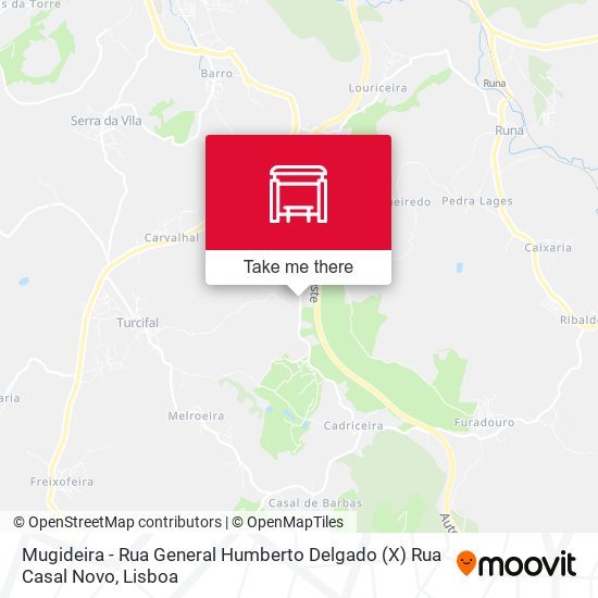 Mugideira - Rua General Humberto Delgado (X) Rua Casal Novo map