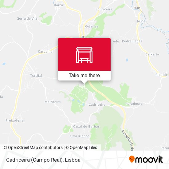 Cadriceira (Campo Real) mapa