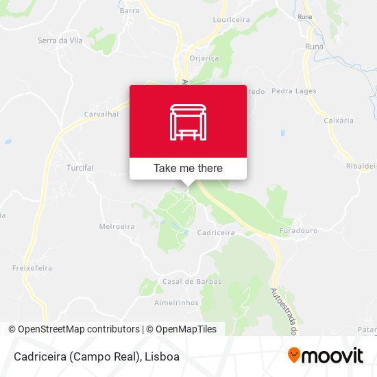 Cadriceira (Campo Real) mapa