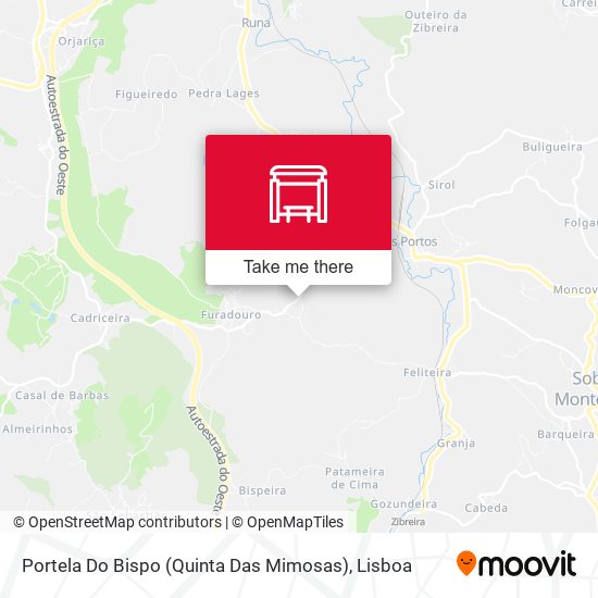 Portela Do Bispo (Quinta Das Mimosas) map