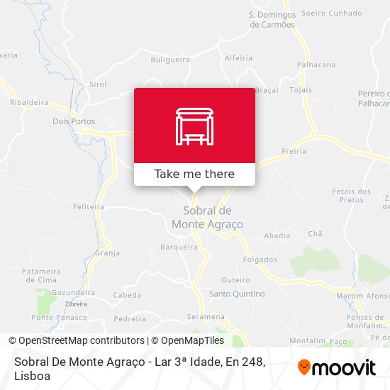 Sobral De Monte Agraço - Lar 3ª Idade, En 248 map
