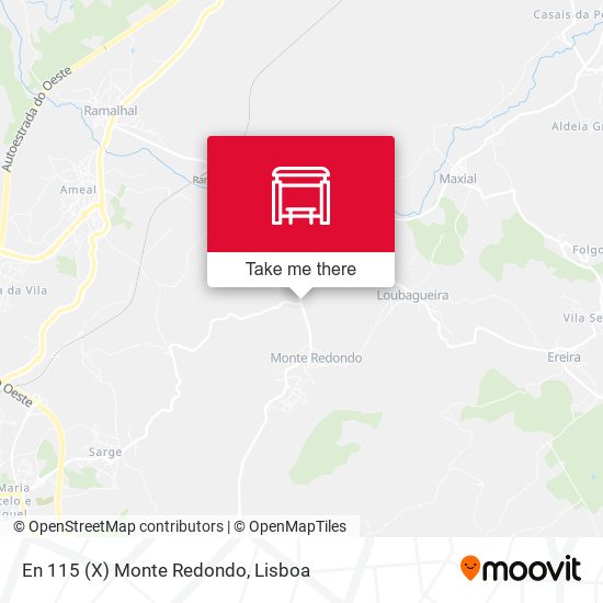 En 115 (X) Monte Redondo mapa