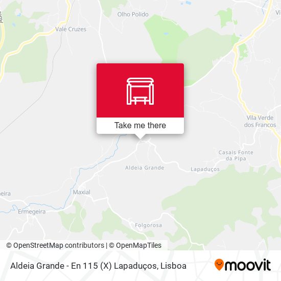 Aldeia Grande - En 115 (X) Lapaduços map
