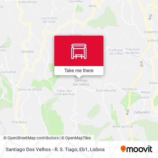 Santiago Dos Velhos - R. S. Tiago, Eb1 mapa