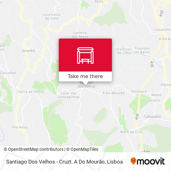Santiago Dos Velhos - Cruzt. A Do Mourão map