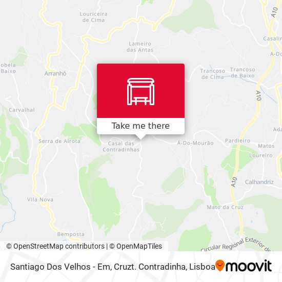 Santiago Dos Velhos - Em, Cruzt. Contradinha map
