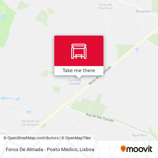 Foros De Almada - Posto Médico mapa