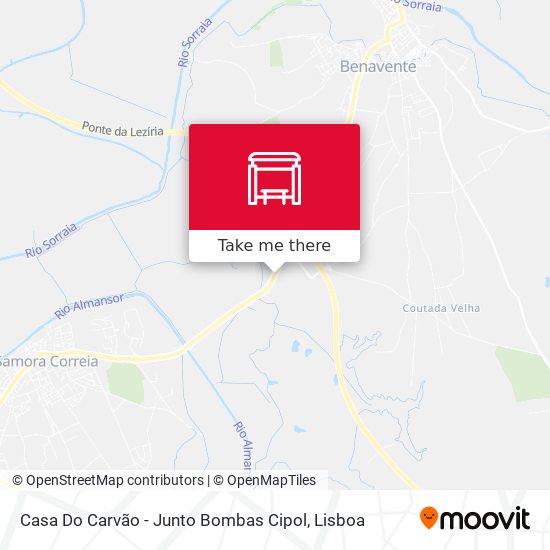 Casa Do Carvão - Junto Bombas Cipol map