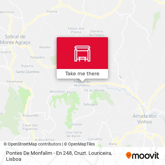 Pontes De Monfalim - En 248, Cruzt. Louriceira mapa