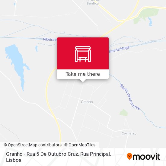 Granho - Rua 5 De Outubro Cruz. Rua Principal map