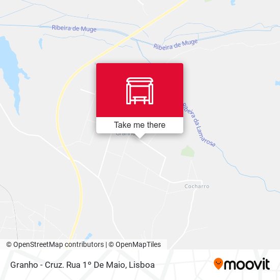 Granho - Cruz. Rua 1º De Maio mapa